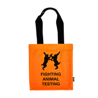 Fighting Animal Testing - Fluoro Orange Tote Bag