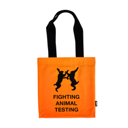Fighting Animal Testing - Fluoro Orange Tote Bag