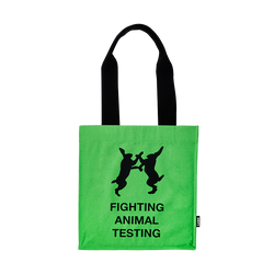 Fighting Animal Testing - Fluoro Green Tote Bag